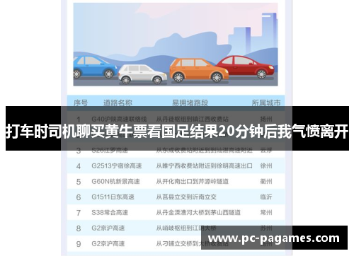 打车时司机聊买黄牛票看国足结果20分钟后我气愤离开
